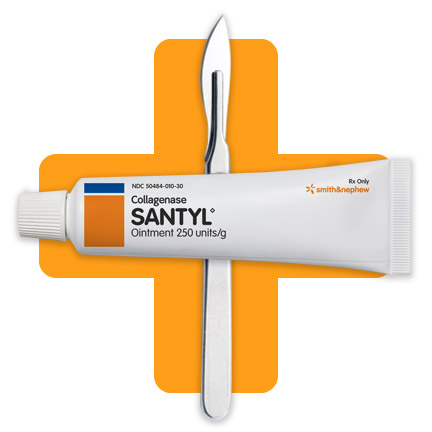 SANTYL tube and scalpel